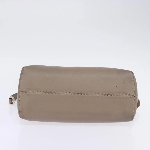 FENDI By The Way Hand Bag Leather 2way Beige Silver Auth hk2988 - Picture 5 of 16